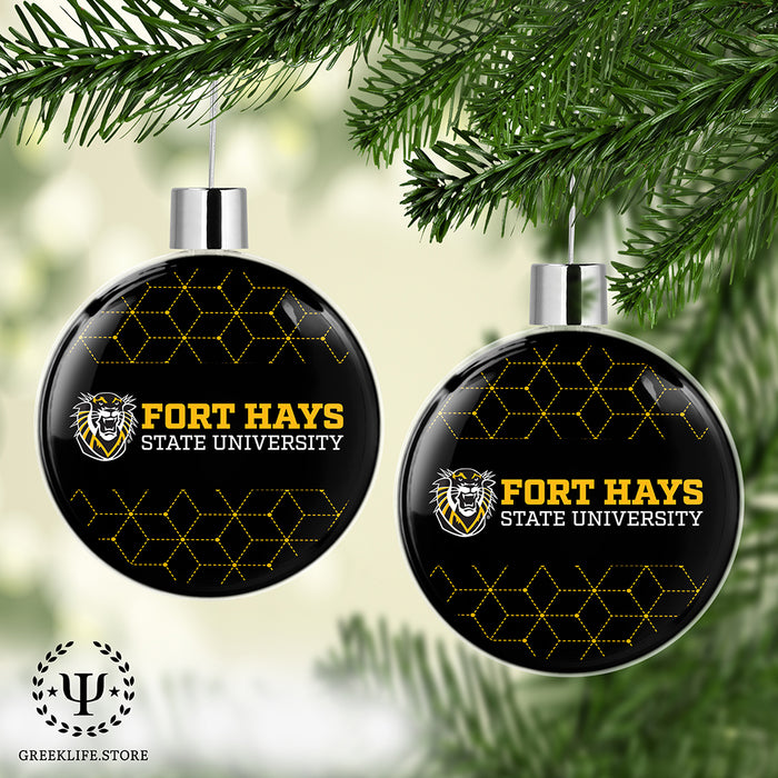 Fort Hays State University Christmas Ornament Flat Round