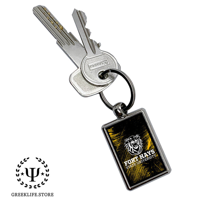 Fort Hays State University Keychain Rectangular