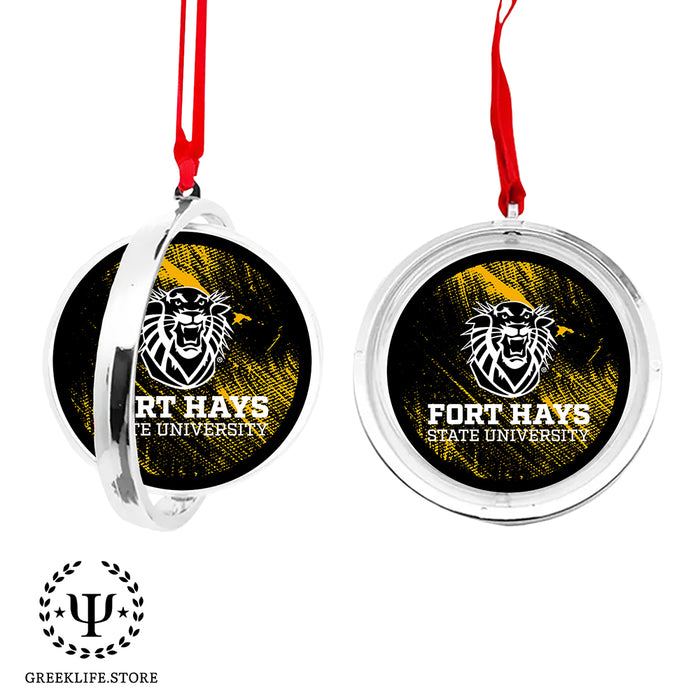 Fort Hays State University Christmas Reversible Flat Round Ornament