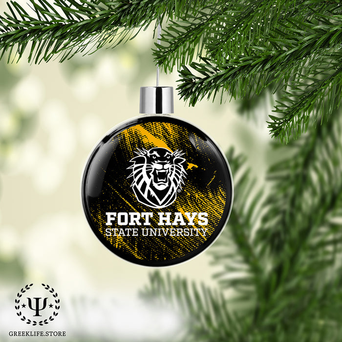 Fort Hays State University Christmas Ornament Flat Round