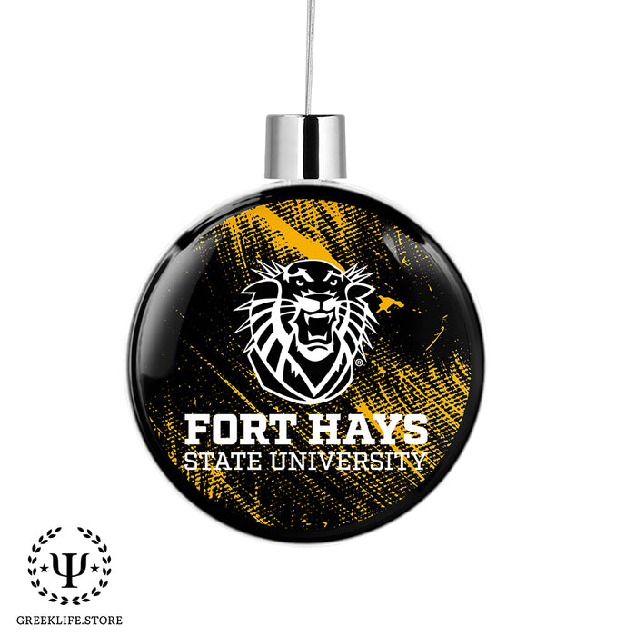 Fort Hays State University Christmas Ornament Flat Round