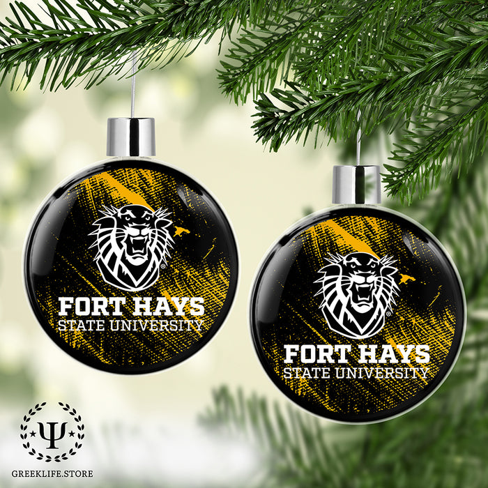 Fort Hays State University Christmas Ornament Flat Round