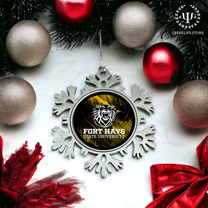 Fort Hays State University Christmas Ornament - Snowflake Metal