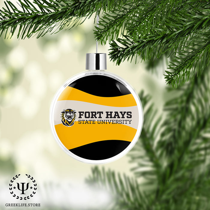 Fort Hays State University Christmas Ornament Flat Round