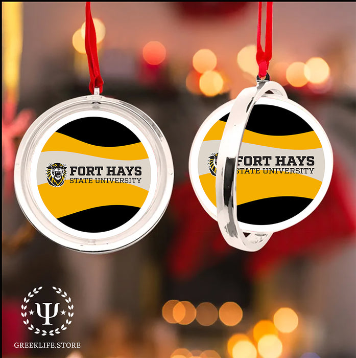 Fort Hays State University Christmas Reversible Flat Round Ornament