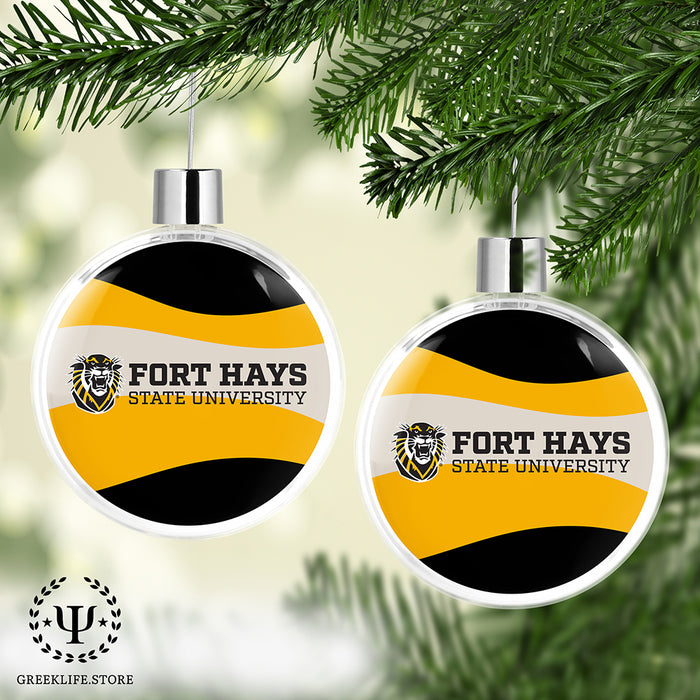 Fort Hays State University Christmas Ornament Flat Round