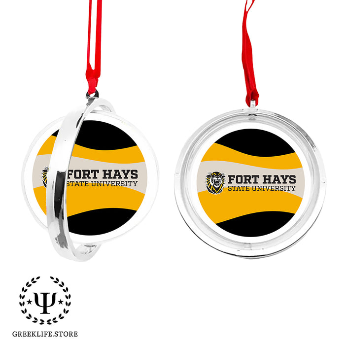 Fort Hays State University Christmas Reversible Flat Round Ornament