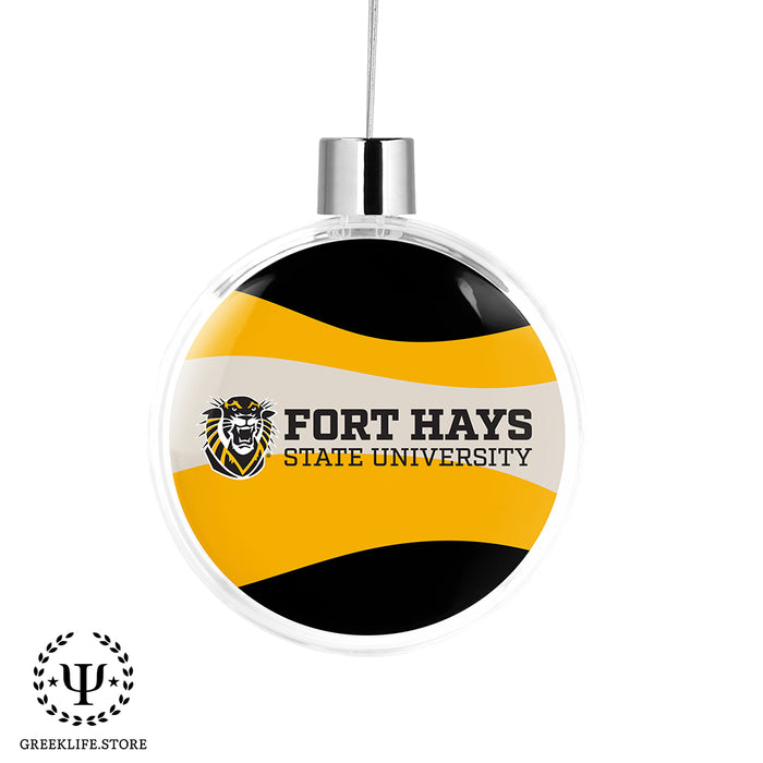 Fort Hays State University Christmas Ornament Flat Round