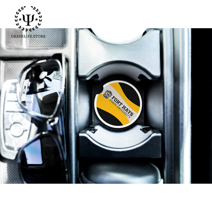 Fort Hays State University Car Cup Holder Coaster (Set of 2)
