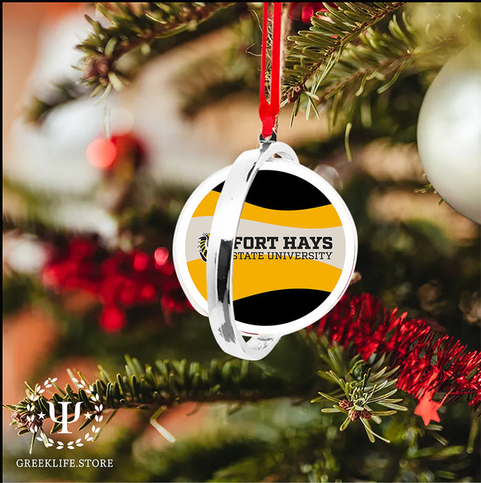 Fort Hays State University Christmas Reversible Flat Round Ornament