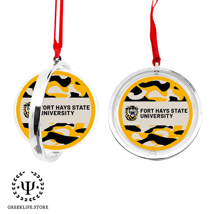 Fort Hays State University Christmas Reversible Flat Round Ornament