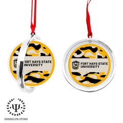 Fort Hays State University Christmas Reversible Flat Round Ornament