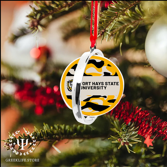 Fort Hays State University Christmas Reversible Flat Round Ornament