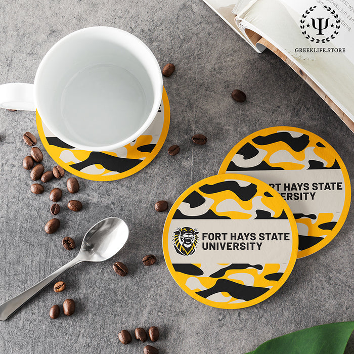 Fort Hays State University Beverage coaster round (Set of 4)