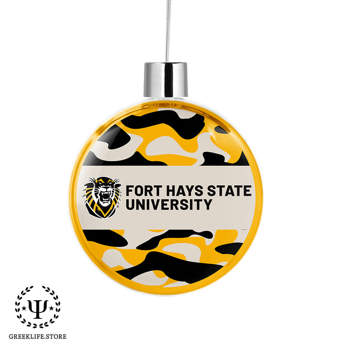 Fort Hays State University Christmas Ornament Flat Round