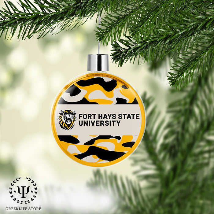 Fort Hays State University Christmas Ornament Flat Round