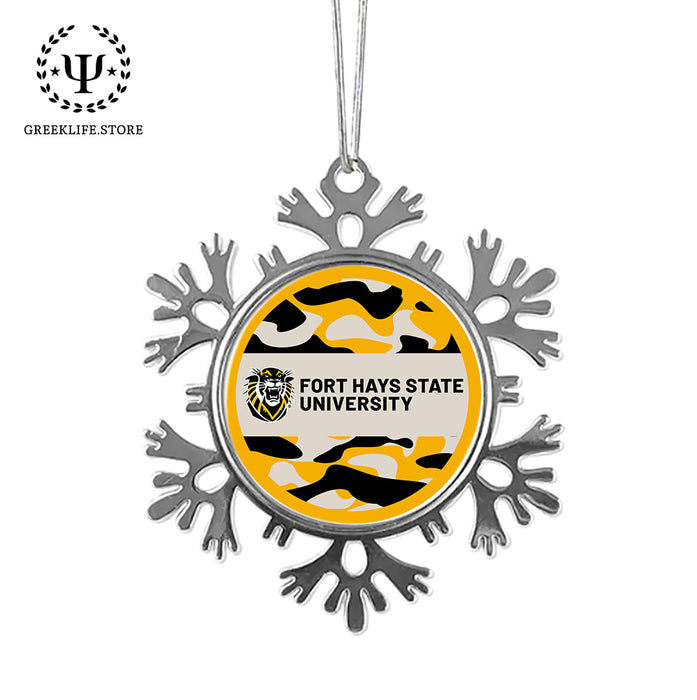 Fort Hays State University Christmas Ornament - Snowflake Metal