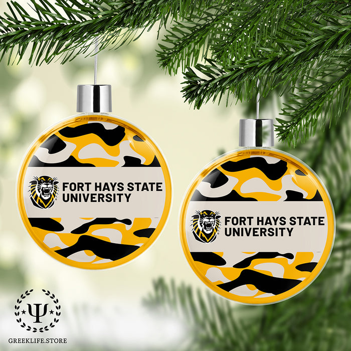 Fort Hays State University Christmas Ornament Flat Round