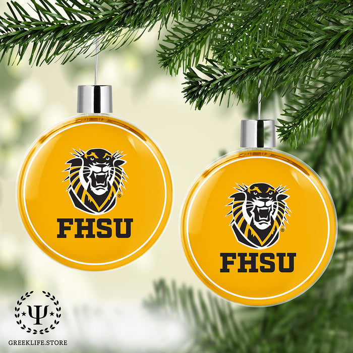 Fort Hays State University Christmas Ornament Flat Round