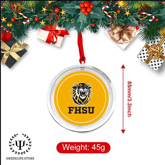 Fort Hays State University Christmas Reversible Flat Round Ornament