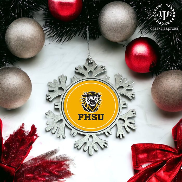 Fort Hays State University Christmas Ornament - Snowflake Metal