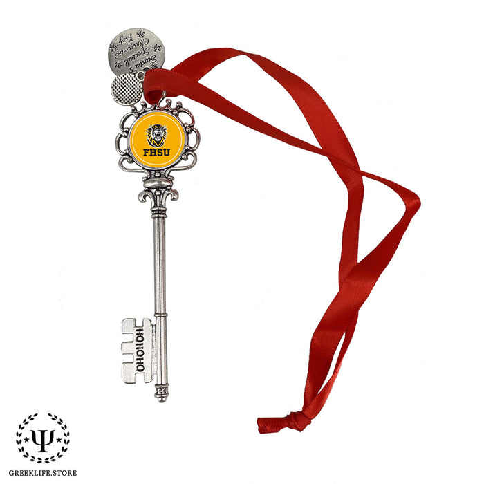Fort Hays State University Christmas Ornament Santa Magic Key