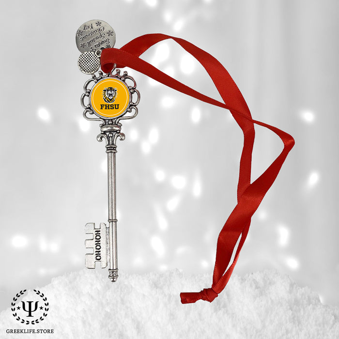 Fort Hays State University Christmas Ornament Santa Magic Key