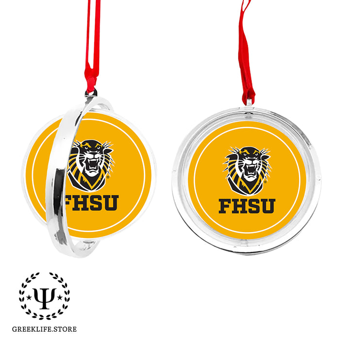 Fort Hays State University Christmas Reversible Flat Round Ornament