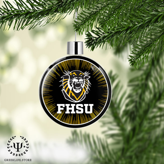 Fort Hays State University Christmas Ornament Flat Round