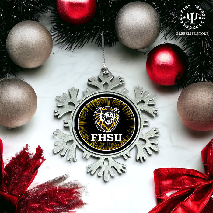 Fort Hays State University Christmas Ornament - Snowflake Metal