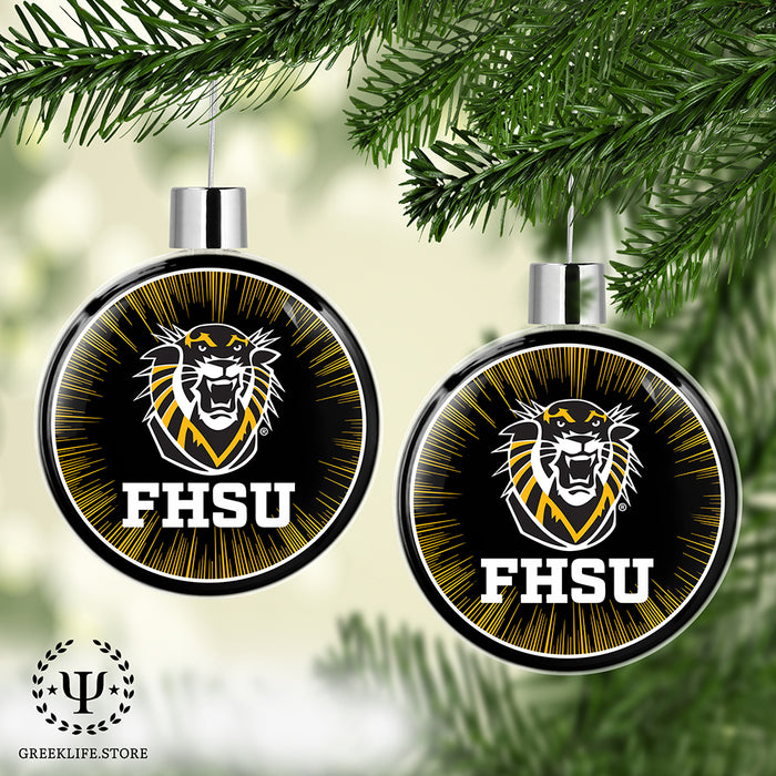 Fort Hays State University Christmas Ornament Flat Round