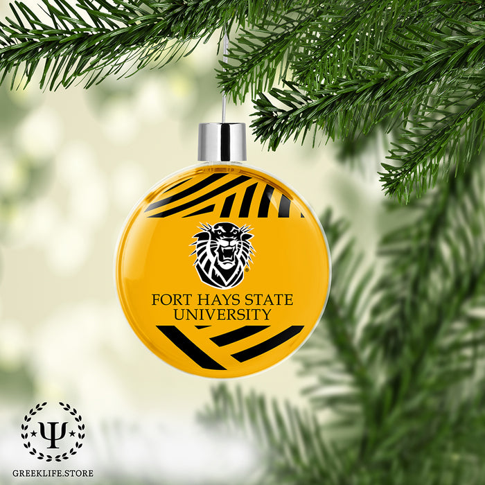 Fort Hays State University Christmas Ornament Flat Round
