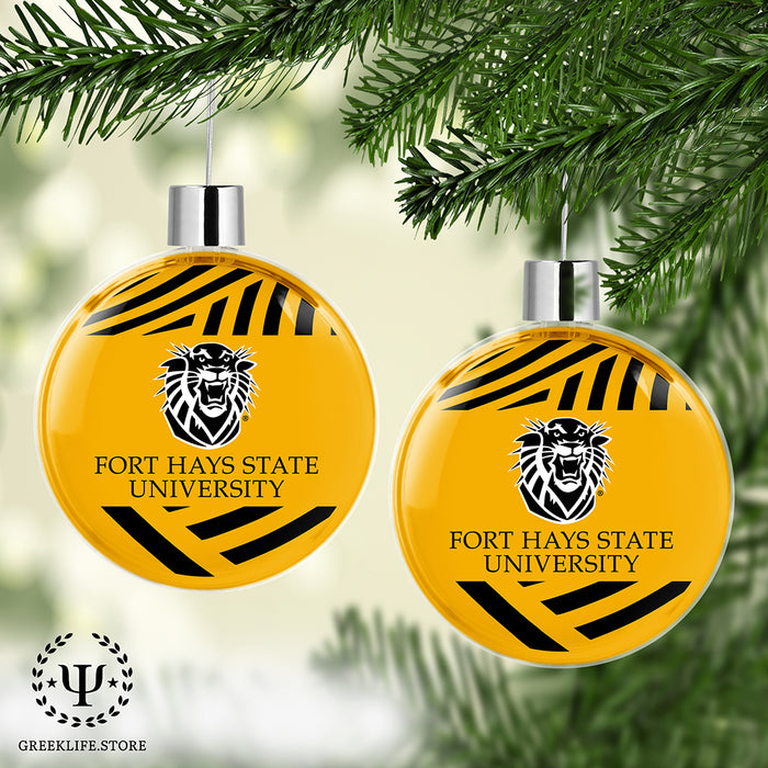 Fort Hays State University Christmas Ornament Flat Round