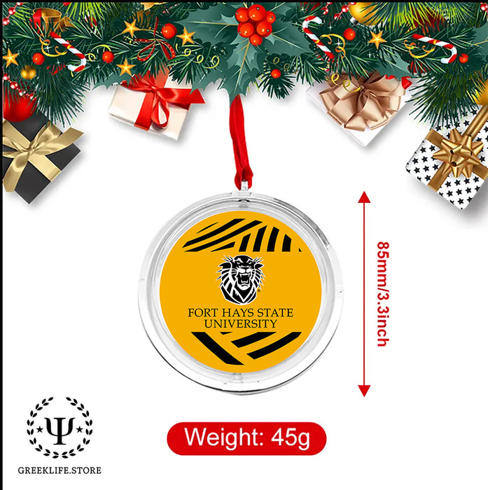 Fort Hays State University Christmas Reversible Flat Round Ornament