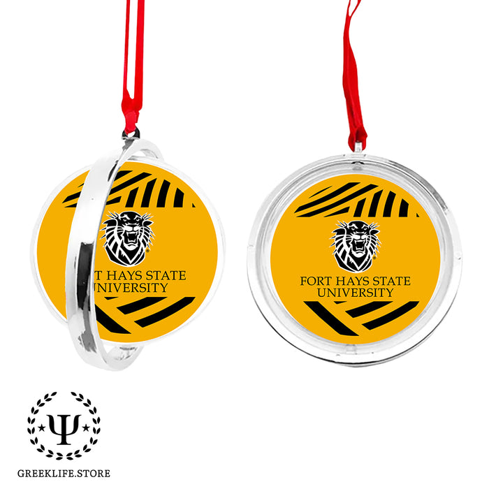 Fort Hays State University Christmas Reversible Flat Round Ornament