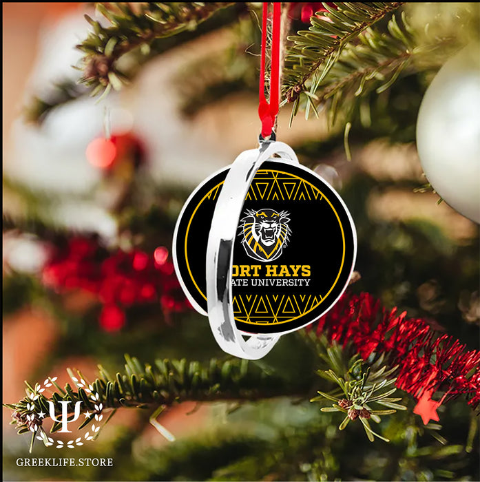 Fort Hays State University Christmas Reversible Flat Round Ornament