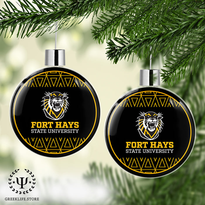Fort Hays State University Christmas Ornament Flat Round