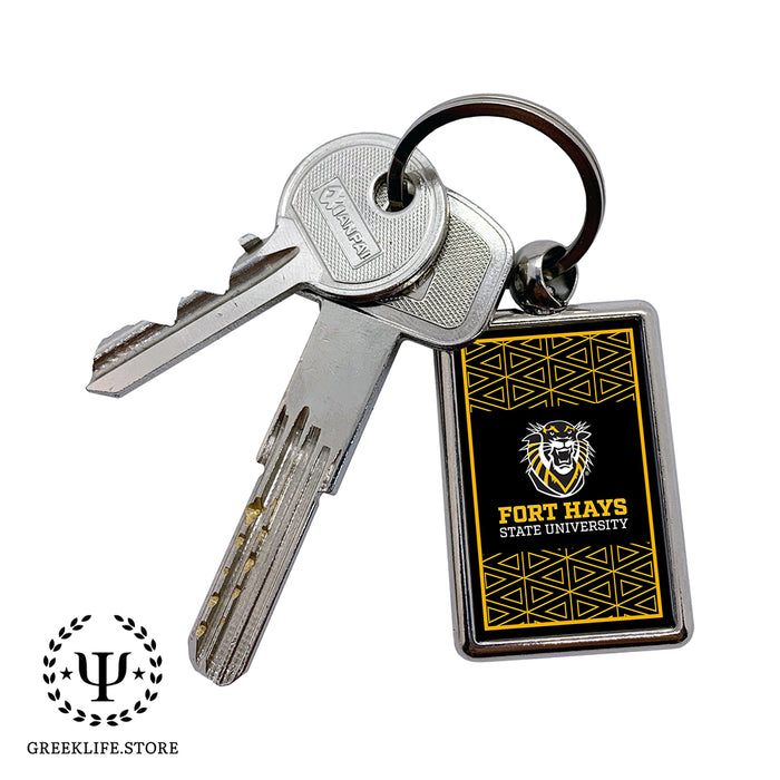 Fort Hays State University Keychain Rectangular