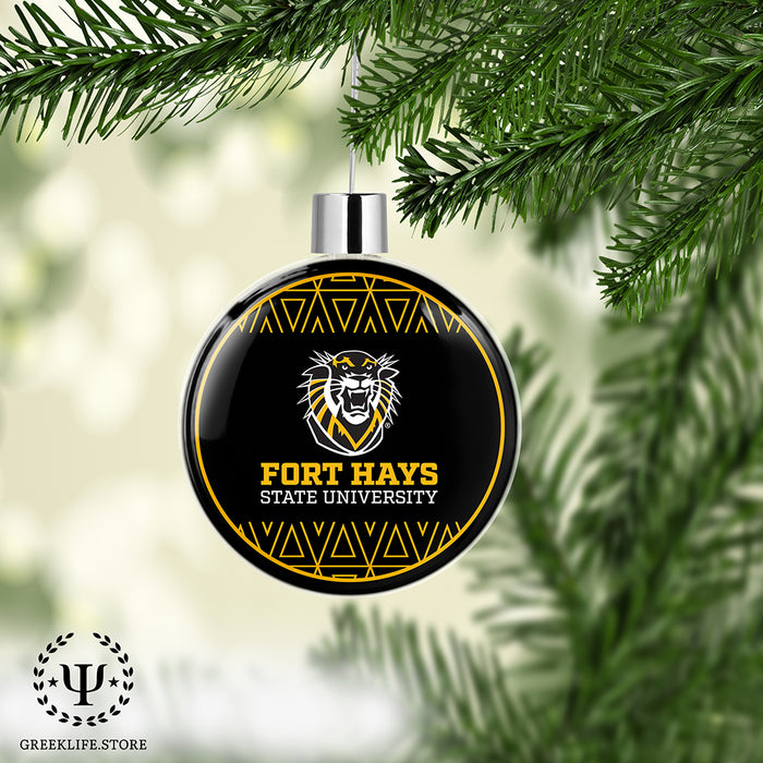 Fort Hays State University Christmas Ornament Flat Round