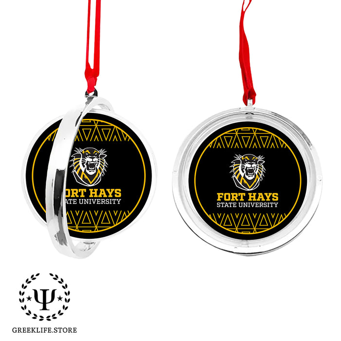 Fort Hays State University Christmas Reversible Flat Round Ornament
