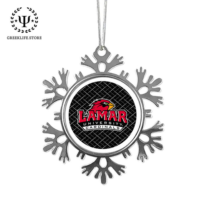 Lamar University Christmas Ornament - Snowflake Metal