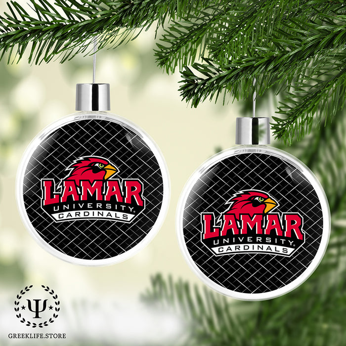 Lamar University Christmas Ornament Flat Round
