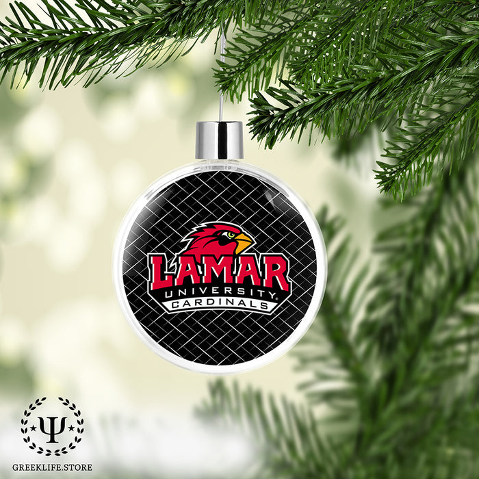 Lamar University Christmas Ornament Flat Round