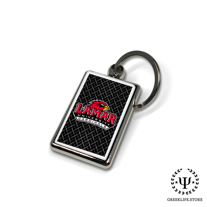 Lamar University Keychain Rectangular