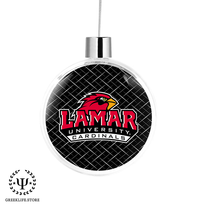 Lamar University Christmas Ornament Flat Round