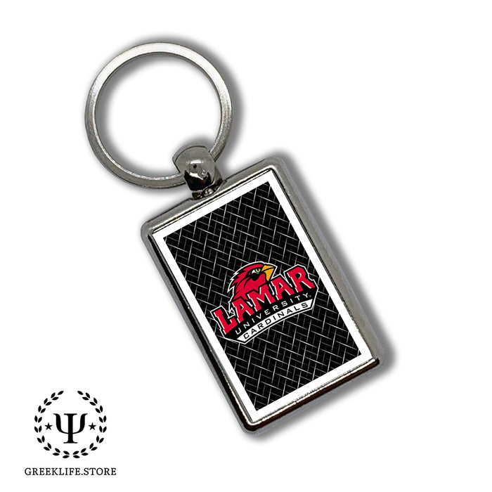 Lamar University Keychain Rectangular
