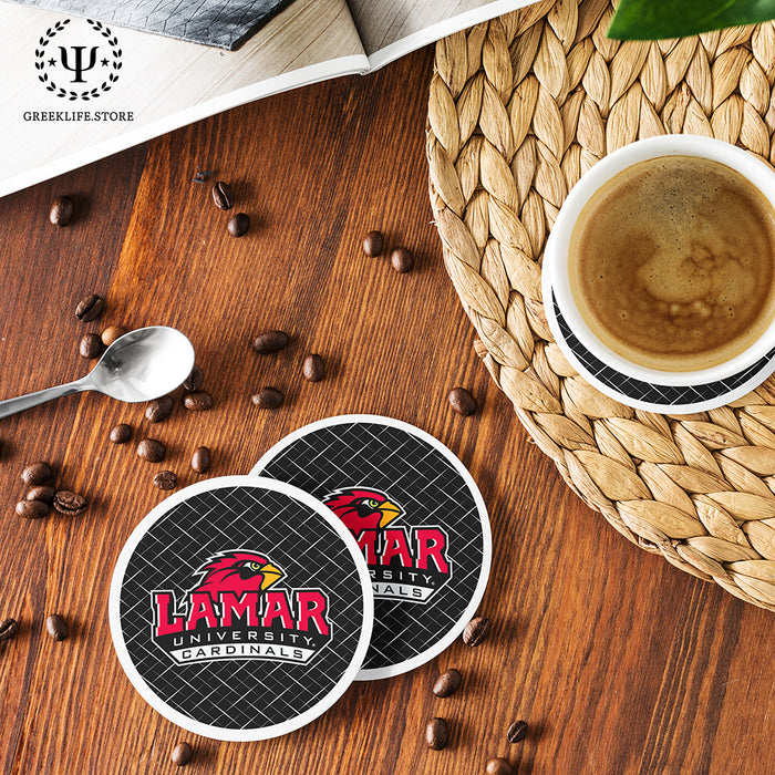 Lamar University Beverage coaster round (Set of 4)