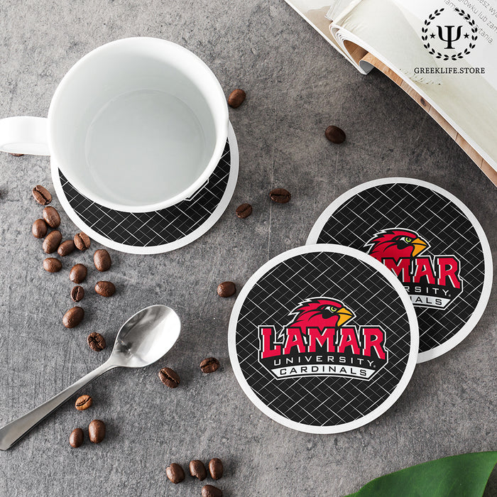 Lamar University Beverage coaster round (Set of 4)