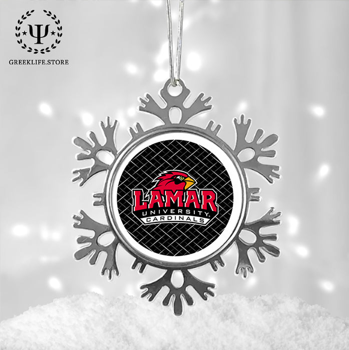 Lamar University Christmas Ornament - Snowflake Metal