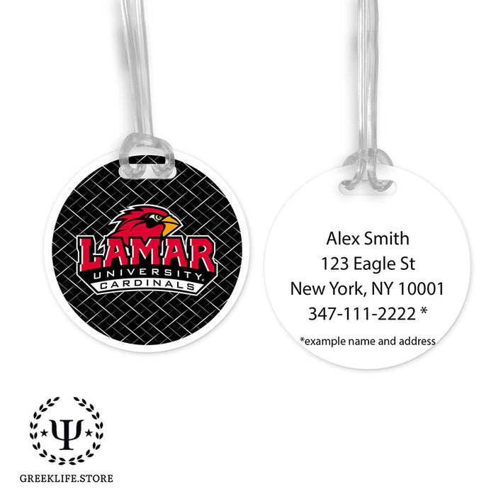 Lamar University Luggage Bag Tag (round)